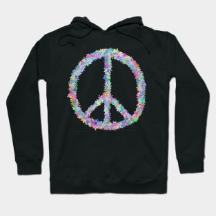 Peace Flower Power Sign Hoodie